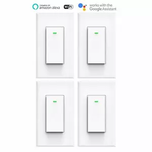 Confezione da 4 smart switch WIFI luce da parete funziona con Alexa Google Home voce smart life - Foto 1 di 7