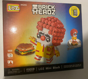 McDonalds Ronald McDonald Loz Blocks Brickheadz New & Sealed V Rare