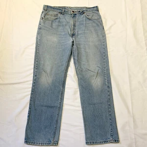 VTG 90s Levi Strauss LIght Wash Denim Jeans Orange Tab Made In Canada 35"x28" - Picture 1 of 9