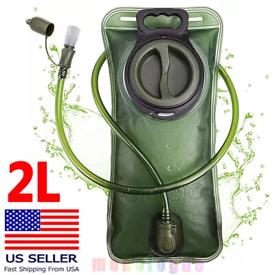 Vejiga de Hidratación 2L Libre de BPA para Camping Ciclismo Correr, Verde Militar Foto 1 de 4