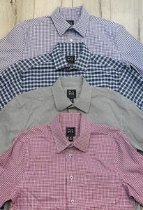 Jos A Bank Lote De 4 Camisas Viajero Botón Delantero Talla MED Multi Cuadros - Imagen 1 de 13