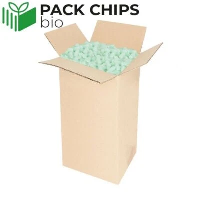 TNT-LABEL BIO Verpackungschips 100% BIOLOGISCH Füllmaterial Polster Chips Grün NEU