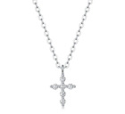 Vvs1 3ex Real Moissanite Cross Pendent Necklace For Women Men With Gra Certified