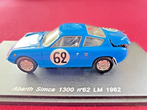 Abarth Simca 1300 LE MANS 1962 BLUE N 62 1/43 SPARK MINIMAX - Foto 1 di 14