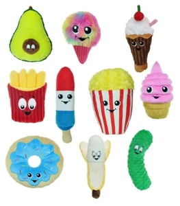 Large Junkeez Big Breed Dog Toys Squeaker Funny Junk Food Snacks Pick Character - Picture 1 of 20