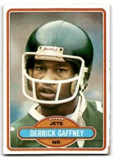 1980 Topps Derrick Gaffney Football Cards #117