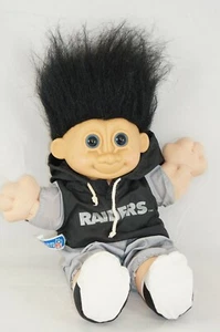 Raiders Troll Plush Body Russ NFL 12" Vintage Toy Doll Blue Eyes Hoodie Team NFL - Picture 1 of 10