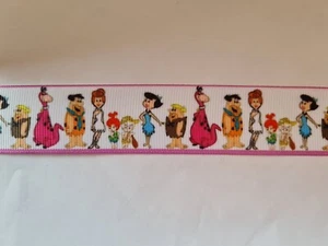 2 meters of Flintstones print grosgrain ribbon 1" wide - Picture 1 of 1