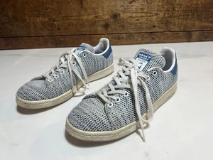 Adidas Stan Smith Men's Sneakers Tennis Mesh Primeknit Blue Adicolor Sz 9.5 - Picture 1 of 9