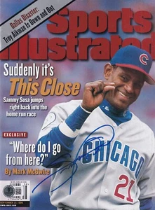 SAMMY SOSA signed (CHICAGO CUBS) Sports Illustrated magazine BECKETT BAS BR00324 - Picture 1 of 1