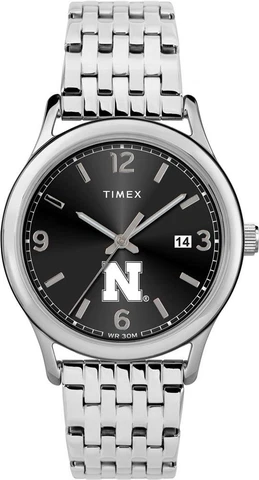 Women's Nebraska Cornhuskers Watch Timex Sage Stainless Watch Cover