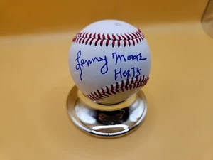 Lenny Moore nfl hof 1975 autographed offical minor league baseball  - Picture 1 of 3