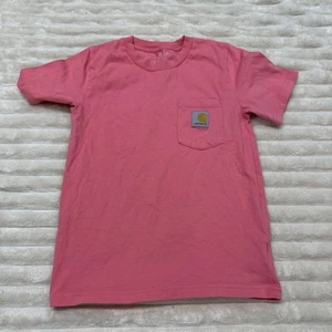 Carhartt Girls Pink Short Sleeves Tshirt SIze 7 - Picture 1 of 7