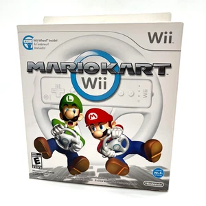 Mario Kart Nintendo Wii 2008 with Steering Wheel Bundle MINT - Picture 1 of 11