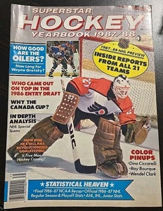 Anuario de hockey Superstar 1987/88 Ron Hextall cubierta - Imagen 1 de 2