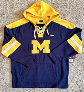 Michigan Wolverines Sweatshirt Herren 3XL blau gelb Hoodie Hockey Pullover NEU - Bild 1 von 8