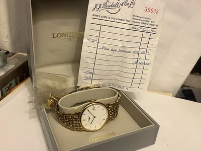 LONGINES LES GRANDES CLASSIQUES QUARTZ-GOLD PLATED-IN F.W.O-NEW BATTERY-BOXED - Image 1 of 4
