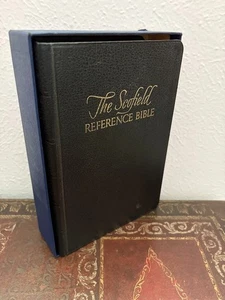 Holy Bible KJV Scofield Reference Edition Leather Oxford University Press 1945 - Foto 1 di 12