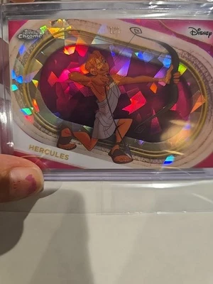 2025 Disney Topps Chrome Sapphire Hercules 1/1 Padparadscha - Image 1 of 4