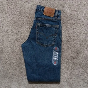 Levis 505 Jeans Boys 30x26 Blue Classic Fit Straight Leg Made in USA Vtg 90s NWT - Picture 1 of 16
