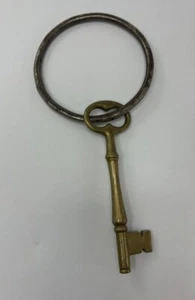 Antique Victorian Skeleton Key On Ring 4” - Picture 1 of 3