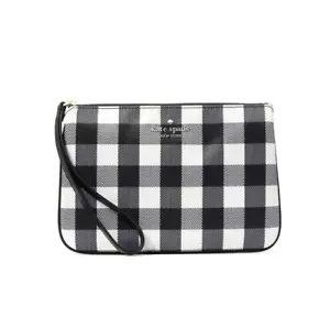 KATE SPADE Chelsea Marsupio da polso medio in nylon nero multi KC642 - Foto 1 di 4