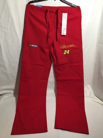 NWT Nascar Scrubs Red Women's Pants #24 Jeff Gordon, Size XS Landau Cover