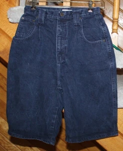 Pantaloncini jeans blu vintage MERONA taglia 8 donna VITA ALTA MAMMA - Foto 1 di 2