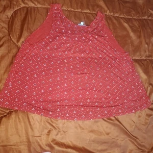 Mauve Womens Red Tank Top 2XL Pullover Sleeveless Nautical Print - Picture 1 of 8