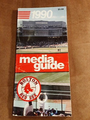 1990 Boston Red Sox Media Guide MLB Baseball - Joe Morgan, Wade Boggs, Clemens - Image 1 of 4