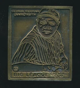 1970's TCMA (Gallo Brass Works) -BABE RUTH (1933 Goudey) BELT BUCKLE *Rare* - Picture 1 of 4