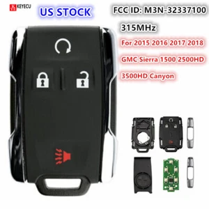 Fit For 2014 2015 2016 2017 GMC Sierra Entry Remote Start Key Fob M3N-32337100 - Foto 1 di 5