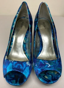 STYLE & CO. SATIN WATER COLOR PEEP TOE HEEL  - Picture 1 of 10