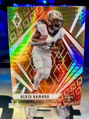 2020 Alvin Kamara Panini Phoenix Fire Burst Prizm #11 New Orleans Saints - Image 1 of 2