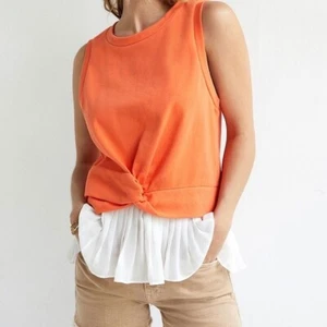 Neu mit Etikett Anthropologie Lea & Viola Twist-Front Tank Größe XS - Bild 1 von 3