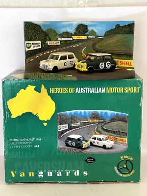 Vanguards 1966 Bathurst 2/3 Place Mini Cooper S Types #17E & 22C. & Diorama 1:43 - Image 1 of 4