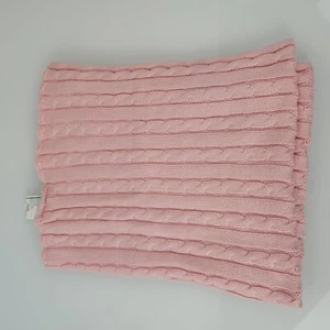 Vitamins Pink Cable Knit Cotton Small Baby Security Blanket Lovey 0/6 24x30" - Picture 1 of 3