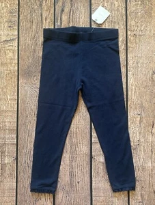 Girl’s Size 3-4 Years Next UK Solid Navy Blue Soft Full Length Leggings - Picture 1 of 1