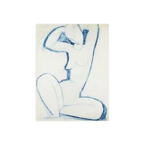 Stampa su Tela su Carta Poster o Quadro Amedeo Modigliani Blue Caryatid II - Foto 1 di 2