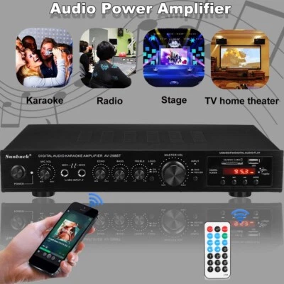 2000W Verstärker Stereo Amplifier HIFI Digital Bluetooth FM USB Vollverstärker. - Bild 1 von 4