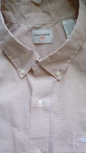 DOCKER'S Men XL cotton short sleeve lightweight casual button-down shirt ~ Sz XL - Picture 1 of 10