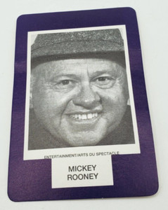 Mickey Rooney 1993 Face To Face Game Trading Card Canada Games Rich an Famous