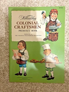Williamsburg Colonial Craftsman Press-out Book. Dated 1973. Uncut - Excellent - Imagen 1 de 2