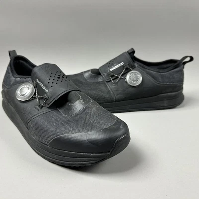 禧玛诺 SH-IC300W 女式骑行鞋 SPD 室内 BOA 表盘旋转黑色 EU 40 US 8 — 第 1/4 张图片