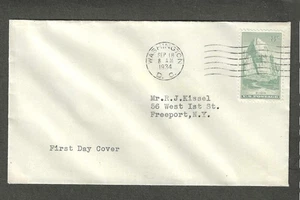 #747 8c ZION NATIONAL PARK ISSUE FDC-WASHINGTON,DC SEP 18-1934 - Picture 1 of 1