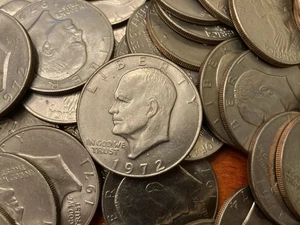 Lot of 40 Eisenhower Large Dollar Coins Circulated Condition Clad Ike 1971-1978 - Picture 1 of 2