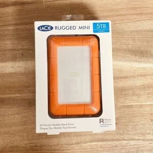 LACIE RUGGED MINI 5TB All Terrain Mobile Hard Drive 3.0 SEALED BOX - Afbeelding 1 van 6