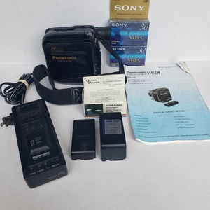 Panasonic PV-10D VHS-C Palmcorder Camcorder w/ Batteries Charger New Tapes READ - Picture 1 of 7