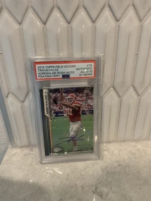 2015 TOPPS FIELD ACCESS ADRENALINE RUSH TRAVIS KELCE AUTO SP KANSAS CITY CHIEFS  - Image 1 of 4