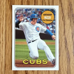 2018 Topps Heritage #20 Anthony Rizzo - Variación de foto de imagen de acción - Imagen 1 de 2